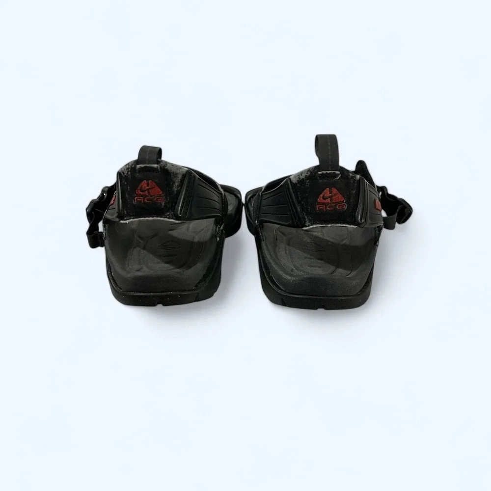 Nike ACG Sport Vintage Sandals Black Red Hiking Walking Running Sz 10